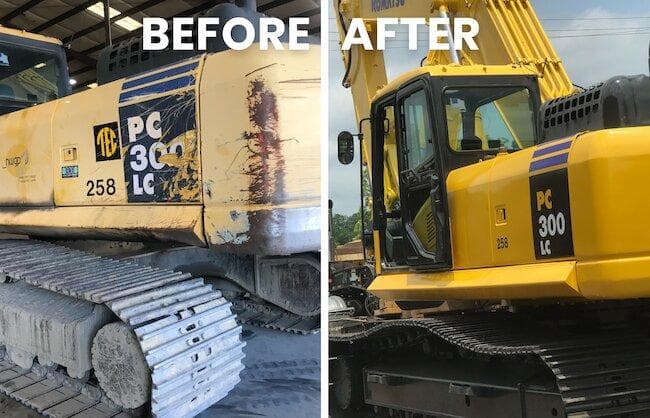 Repaired and Restored Excavator