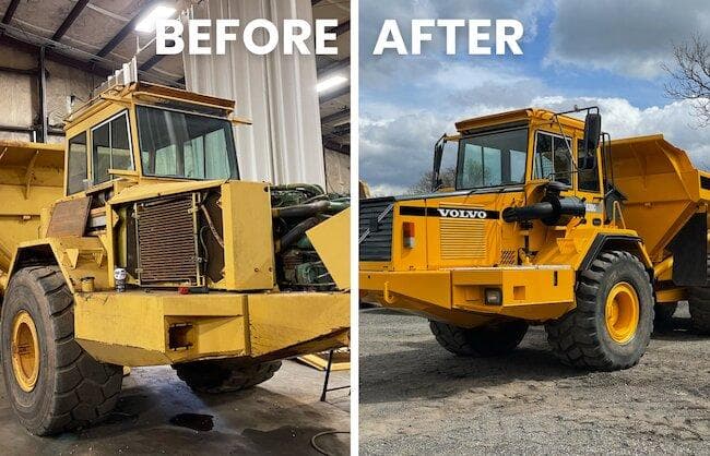 Restored Volvo articulating dumptruck